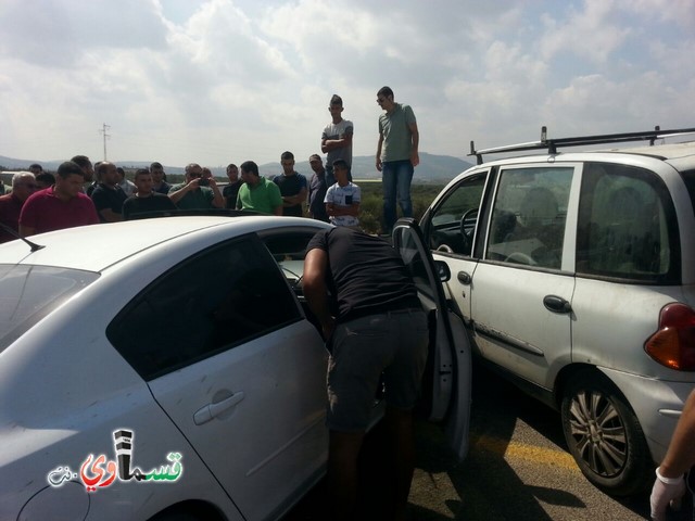 حادث طرق بين عرابة ودير حنا يسفر عن اصابة شخصين بجراح متفاوتة